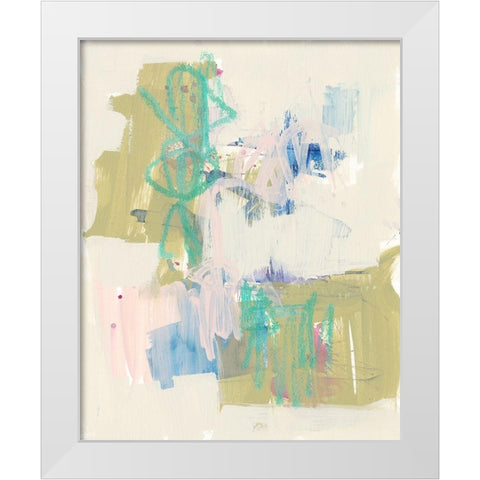 Balancing Pastels II White Modern Wood Framed Art Print by Goldberger, Jennifer