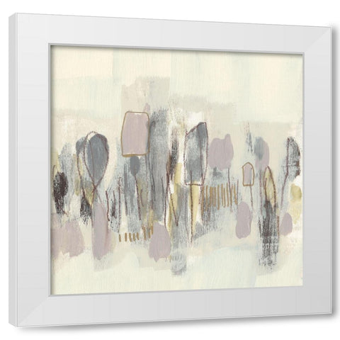 Neutral Shapes I White Modern Wood Framed Art Print by Goldberger, Jennifer