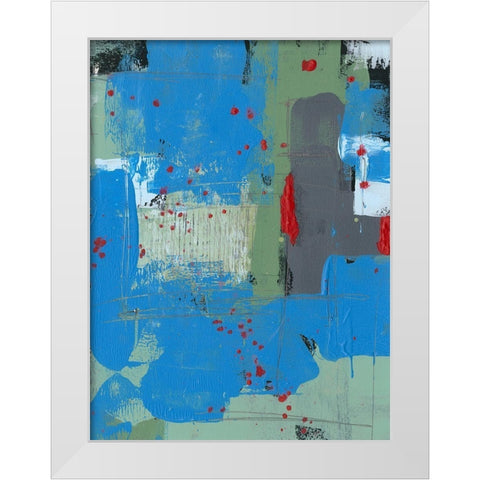 Integrated Circuit I White Modern Wood Framed Art Print by Moore, Regina