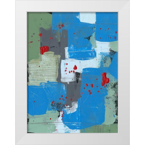 Integrated Circuit II White Modern Wood Framed Art Print by Moore, Regina