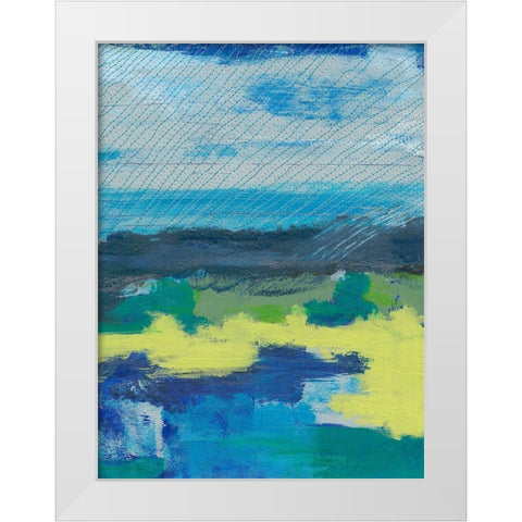 Stitched Sky I White Modern Wood Framed Art Print by Moore, Regina