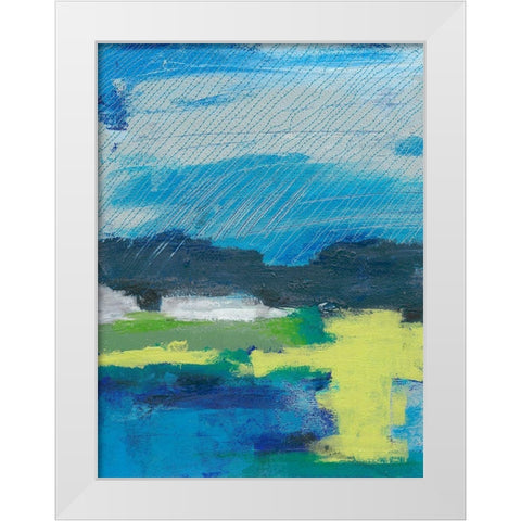 Stitched Sky II White Modern Wood Framed Art Print by Moore, Regina