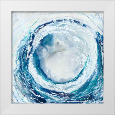 Ocean Eye II White Modern Wood Framed Art Print by Stramel, Renee W.