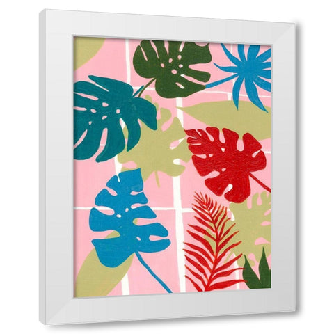 Colorful Tropics I White Modern Wood Framed Art Print by Moore, Regina