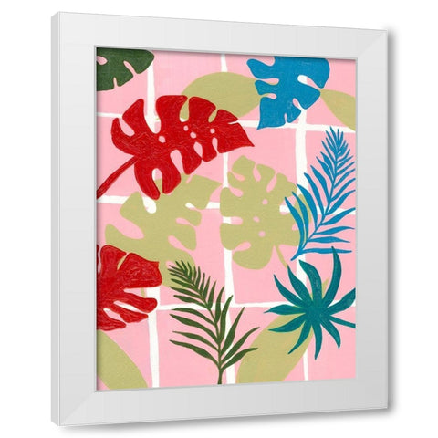 Colorful Tropics II White Modern Wood Framed Art Print by Moore, Regina