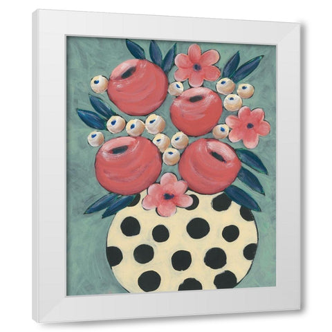 Jamboree Floral I White Modern Wood Framed Art Print by Moore, Regina