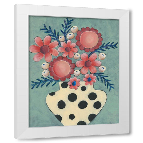 Jamboree Floral II White Modern Wood Framed Art Print by Moore, Regina