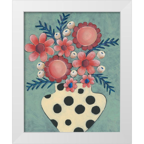Jamboree Floral II White Modern Wood Framed Art Print by Moore, Regina