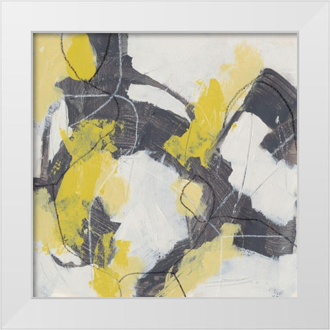 Ratio I White Modern Wood Framed Art Print by Vess, June Erica