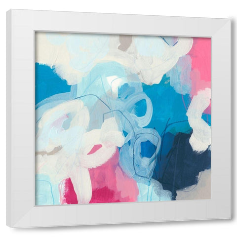 Electron I White Modern Wood Framed Art Print by Vess, June Erica