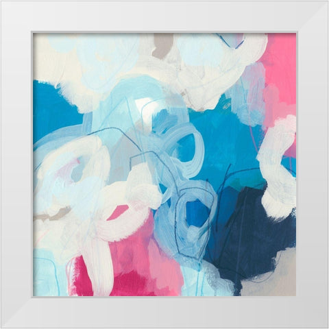 Electron I White Modern Wood Framed Art Print by Vess, June Erica