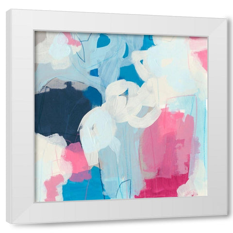 Electron II White Modern Wood Framed Art Print by Vess, June Erica