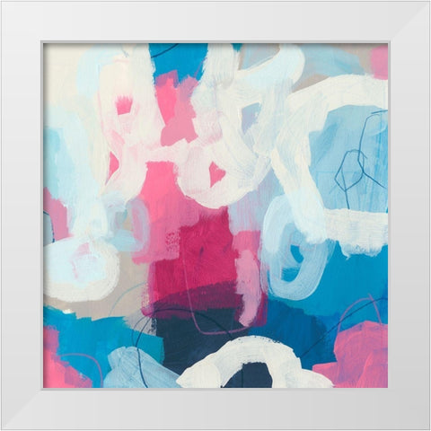 Electron IV White Modern Wood Framed Art Print by Vess, June Erica