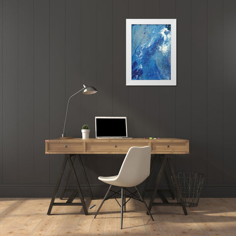 Blue Hawaii I White Modern Wood Framed Art Print by Moore, Regina