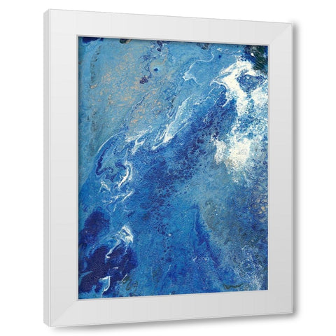 Blue Hawaii I White Modern Wood Framed Art Print by Moore, Regina