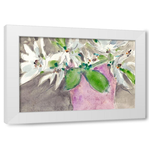 Magnolia Charm II White Modern Wood Framed Art Print by Dixon, Samuel