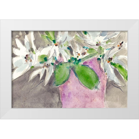 Magnolia Charm II White Modern Wood Framed Art Print by Dixon, Samuel