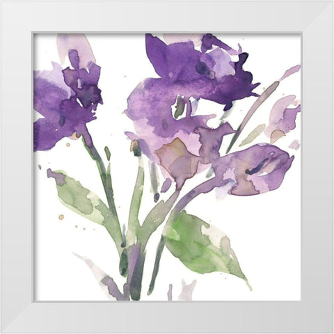 Garden Blooms I White Modern Wood Framed Art Print by Dixon, Samuel