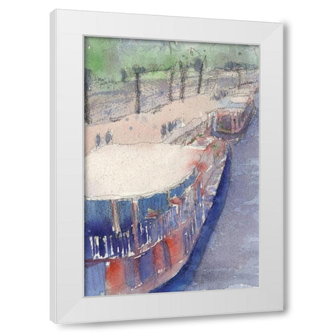 Along the Seine III White Modern Wood Framed Art Print by Dixon, Samuel