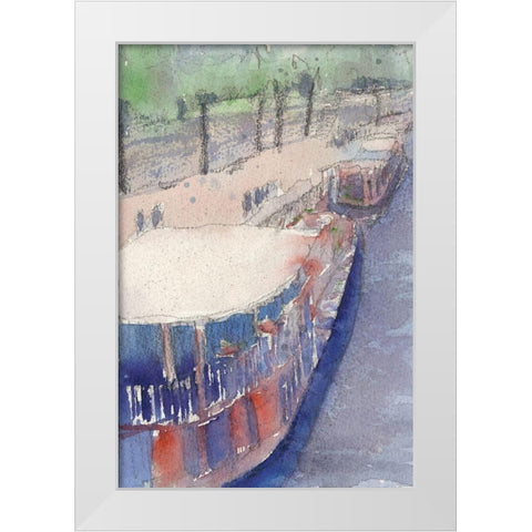 Along the Seine III White Modern Wood Framed Art Print by Dixon, Samuel