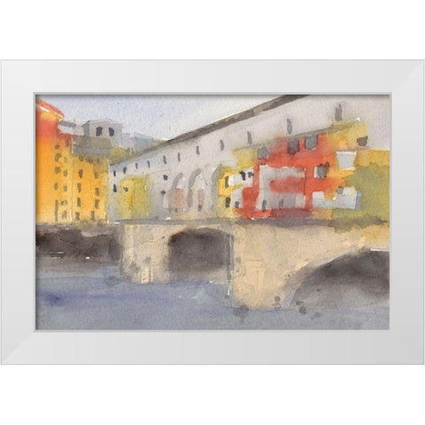 Along the Seine IV White Modern Wood Framed Art Print by Dixon, Samuel