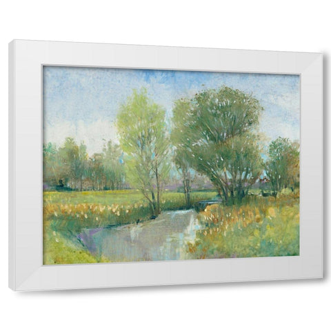 Summer Stream II White Modern Wood Framed Art Print by OToole, Tim