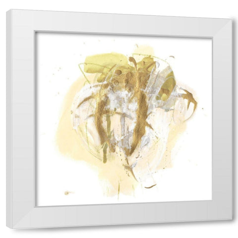 Moss Gold IV White Modern Wood Framed Art Print by Vess, June Erica