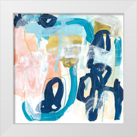 Graffiti Notation I White Modern Wood Framed Art Print by Vess, June Erica