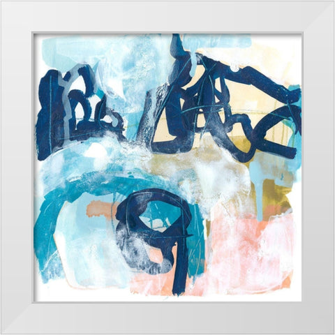 Graffiti Notation II White Modern Wood Framed Art Print by Vess, June Erica