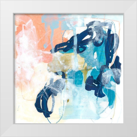 Graffiti Notation III White Modern Wood Framed Art Print by Vess, June Erica