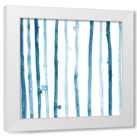 Indigo Sampler VI White Modern Wood Framed Art Print by Vess, June Erica