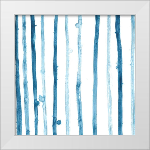 Indigo Sampler VI White Modern Wood Framed Art Print by Vess, June Erica