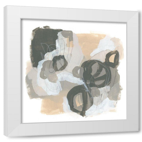 Neutral Cartography IV White Modern Wood Framed Art Print by Vess, June Erica