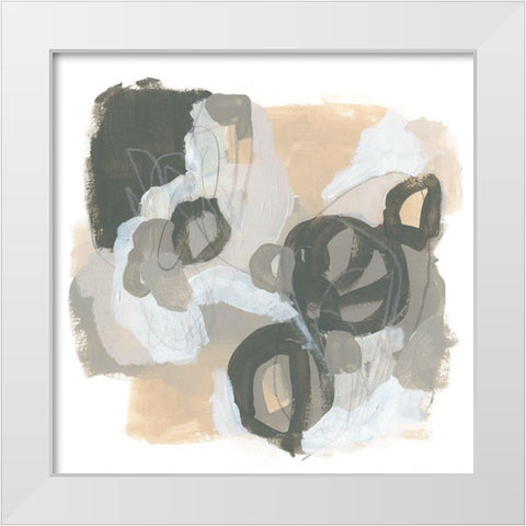 Neutral Cartography IV White Modern Wood Framed Art Print by Vess, June Erica