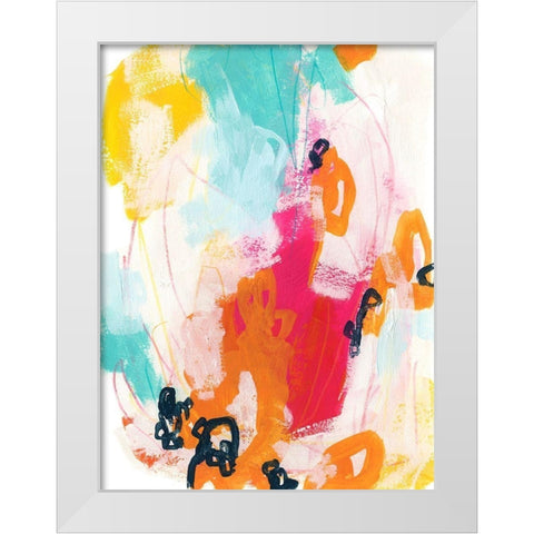 Bright Side II White Modern Wood Framed Art Print by Vess, June Erica