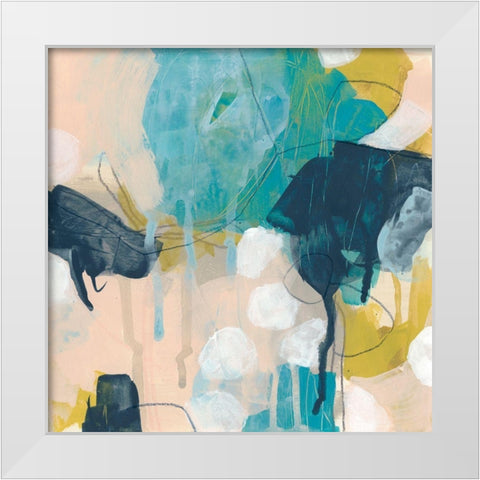 Sonic Fossile II White Modern Wood Framed Art Print by Vess, June Erica