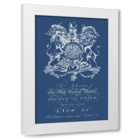 Heraldry on Navy I White Modern Wood Framed Art Print by Vision Studio