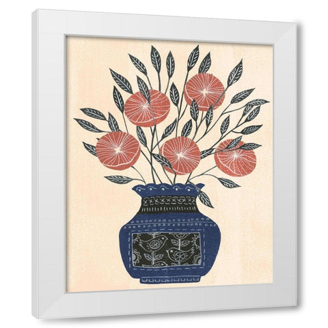 Vase of Flowers I White Modern Wood Framed Art Print by Wang, Melissa