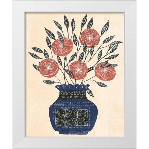 Vase of Flowers I White Modern Wood Framed Art Print by Wang, Melissa