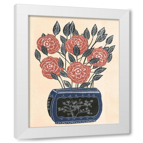 Vase of Flowers II White Modern Wood Framed Art Print by Wang, Melissa