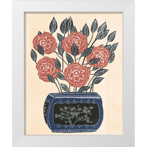 Vase of Flowers II White Modern Wood Framed Art Print by Wang, Melissa