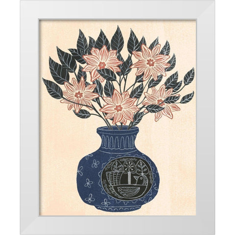 Vase of Flowers III White Modern Wood Framed Art Print by Wang, Melissa