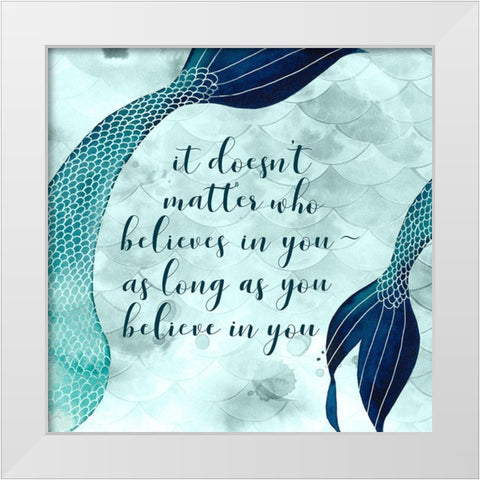Mermaid Inspirations II White Modern Wood Framed Art Print by Popp, Grace
