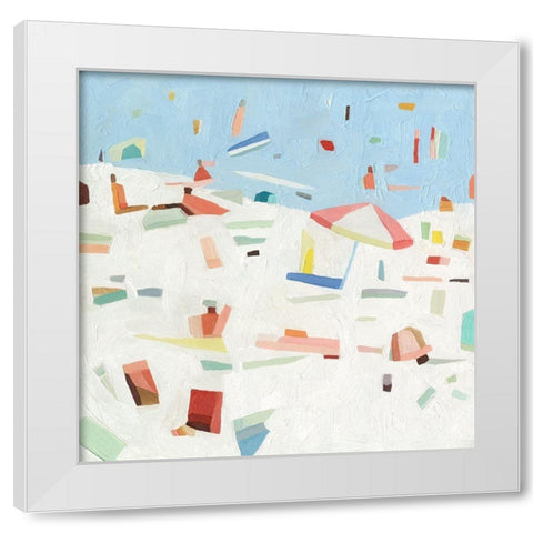 Summer Confetti IV White Modern Wood Framed Art Print by Scarvey, Emma