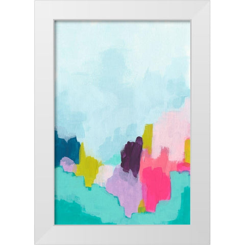 Pixel Borealis II White Modern Wood Framed Art Print by Vess, June Erica