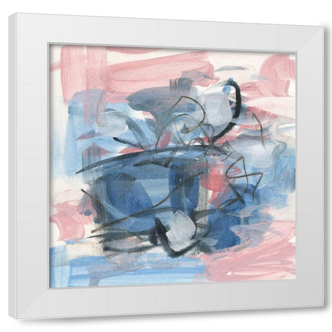 Gestural Remnant III White Modern Wood Framed Art Print by Wang, Melissa