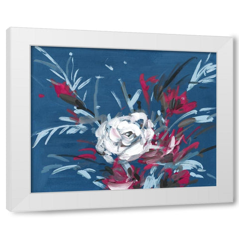 Blooming Night IV White Modern Wood Framed Art Print by Wang, Melissa