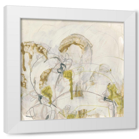 Arctic Lichen I White Modern Wood Framed Art Print by Vess, June Erica