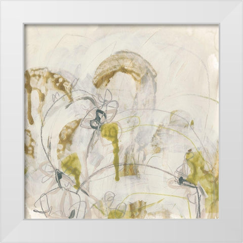Arctic Lichen I White Modern Wood Framed Art Print by Vess, June Erica