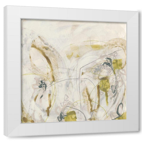 Arctic Lichen III White Modern Wood Framed Art Print by Vess, June Erica